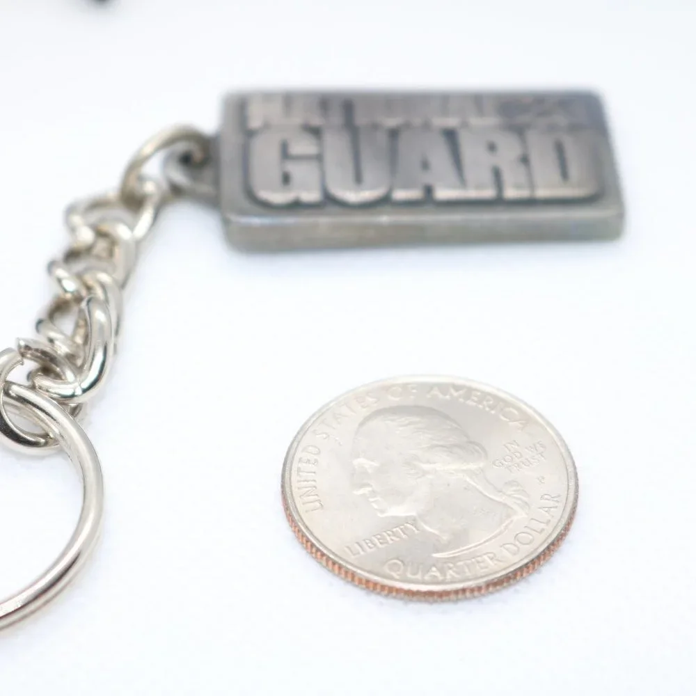 National Guard keychain with black gift bag new nice heavy quality